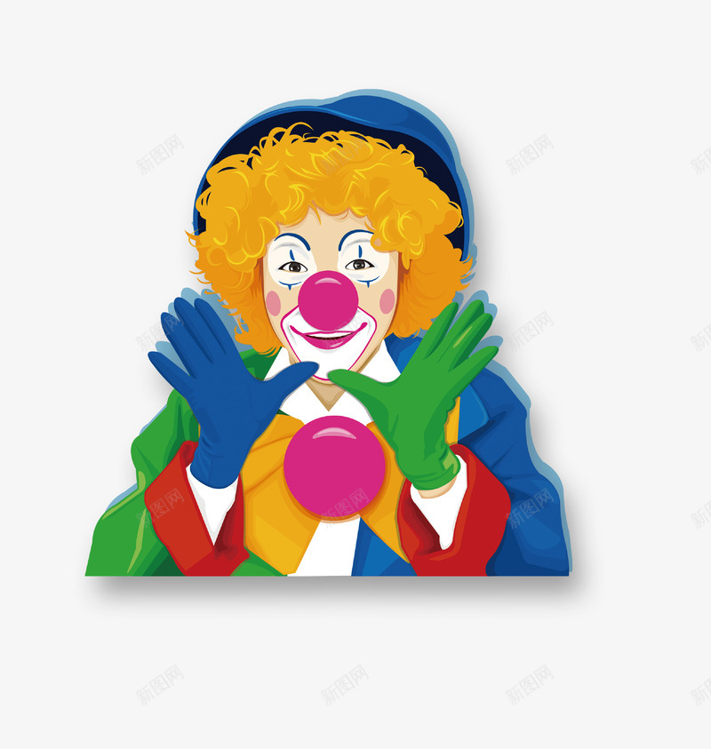 可爱卡通装饰小丑png免抠素材_88icon https://88icon.com joker 可爱小丑 小丑 节日 节目单 表演 马戏团