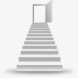之门通往成功之门的台阶矢量图高清图片