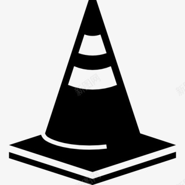 锥形交通信号的工具图标图标