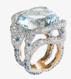 超级大宝石钻石戒指素材