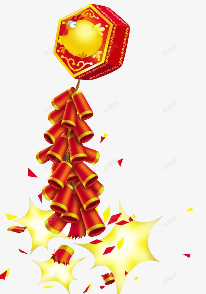 新年大吉鞭炮齐鸣png免抠素材_88icon https://88icon.com 新年活动 炮竹 节日元素 鞭炮