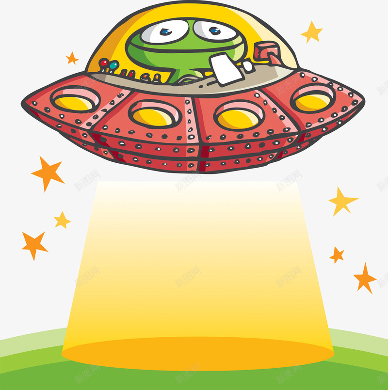 外星生物飞碟png免抠素材_88icon https://88icon.com 外星生物 插画 科幻飞船 降落 飞碟