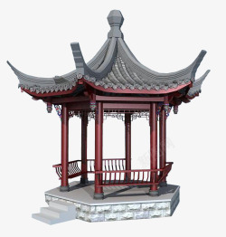 亭台元素中国古风建筑高清图片