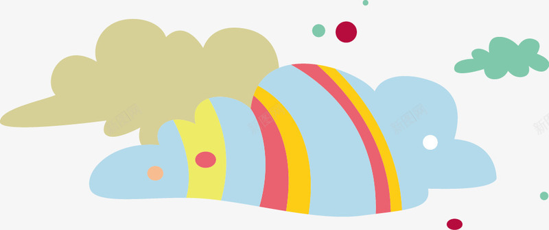 云朵装饰图案矢量图ai免抠素材_88icon https://88icon.com 云朵 卡通云朵 多彩 缤纷 矢量图