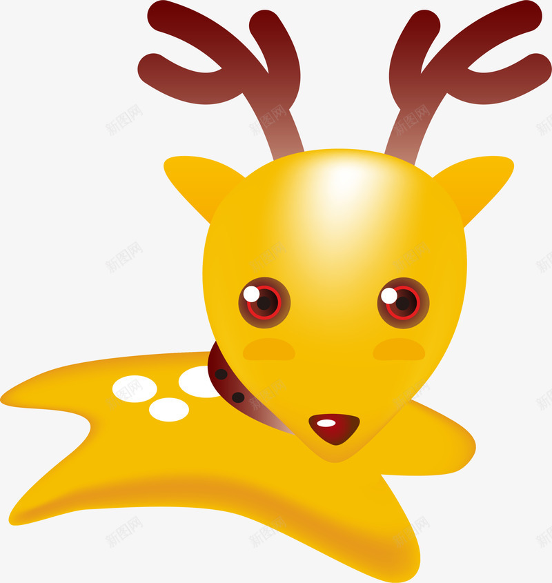 黄色奔跑卡通驯鹿png免抠素材_88icon https://88icon.com Christma Christmas Merry 卡通小鹿 圣诞快乐 圣诞节 装饰图案 驯鹿 麋鹿