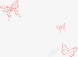 粉色花纹矢量图蝴蝶底纹高清图片