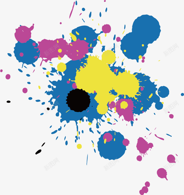 多彩喷墨png免抠素材_88icon https://88icon.com 七彩 喷墨 喷溅 多彩墨点 时尚 油漆 泼墨 潮流图片 炫丽 色块