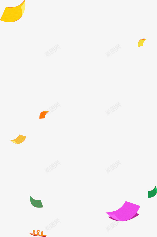 五彩缤纷的纸屑png免抠素材_88icon https://88icon.com PNG素材 彩色 漂浮元素 纸屑