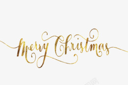 金色英文金色圣诞快乐英文字体高清图片