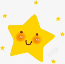 黄色五角星可爱星星高清图片