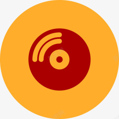 MUSIC专辑CD音乐歌声音圆形音乐包图标图标