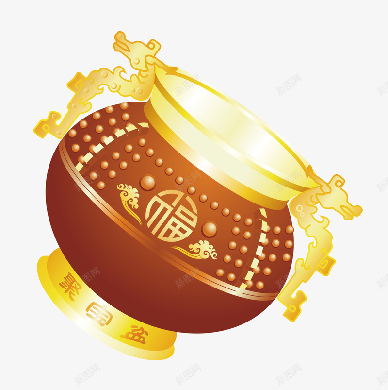 聚宝盆装饰活动矢量图ai免抠素材_88icon https://88icon.com 活动 聚宝盆 聚宝盆装饰 装饰 设计 设计活动 矢量图