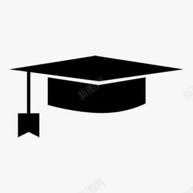 学士帽毕业典礼帽子图标图标