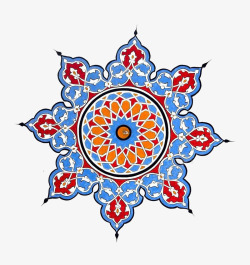 八角花纹伊斯兰教的八角形图案高清图片