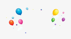 漂浮彩色气球装饰元素素材