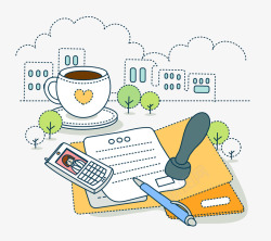 公司白领办公用具素材