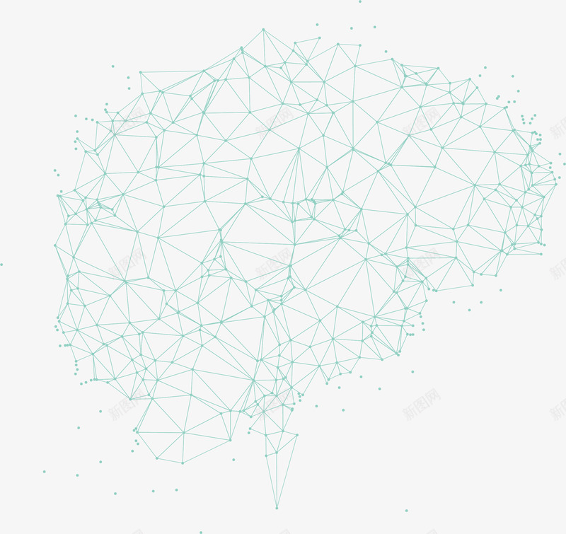 科技人脑线条png免抠素材_88icon https://88icon.com 人脑 大脑 头脑 电子科技 科技线条 绿色 脑子 脑神经