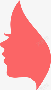 美发沙龙logo女性侧脸图标图标
