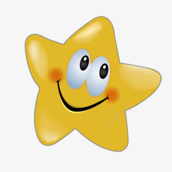 扁平化星星黄色五角星笑脸标图标高清图片