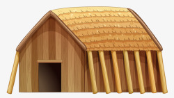 木质房子卡通手绘房子高清图片