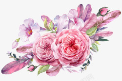 粉色花团锦簇素材