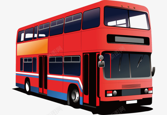 双层提篮红色双层巴士图标图标