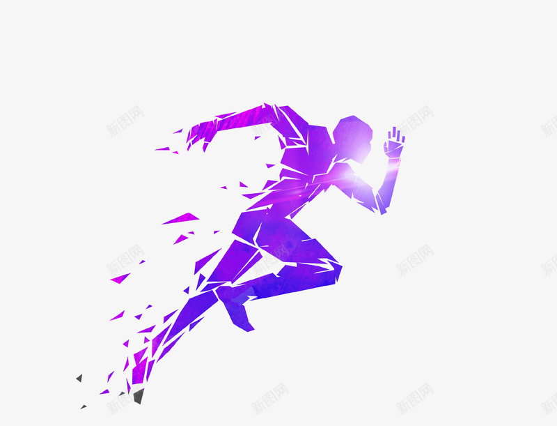 紫色炫酷奔跑的人插画psd免抠素材_88icon https://88icon.com 人物 奔向希望素材 奔跑 插画 炫酷 碎片 紫色 运动 锻炼