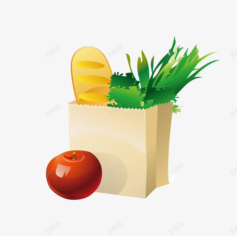 蔬菜水果篮子png免抠素材_88icon https://88icon.com 卡通手绘 水果 盒子 菜篮子 蔬菜