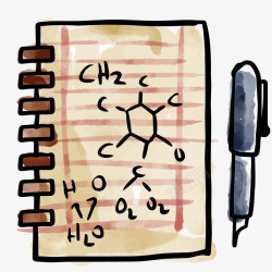钢笔和本子素材