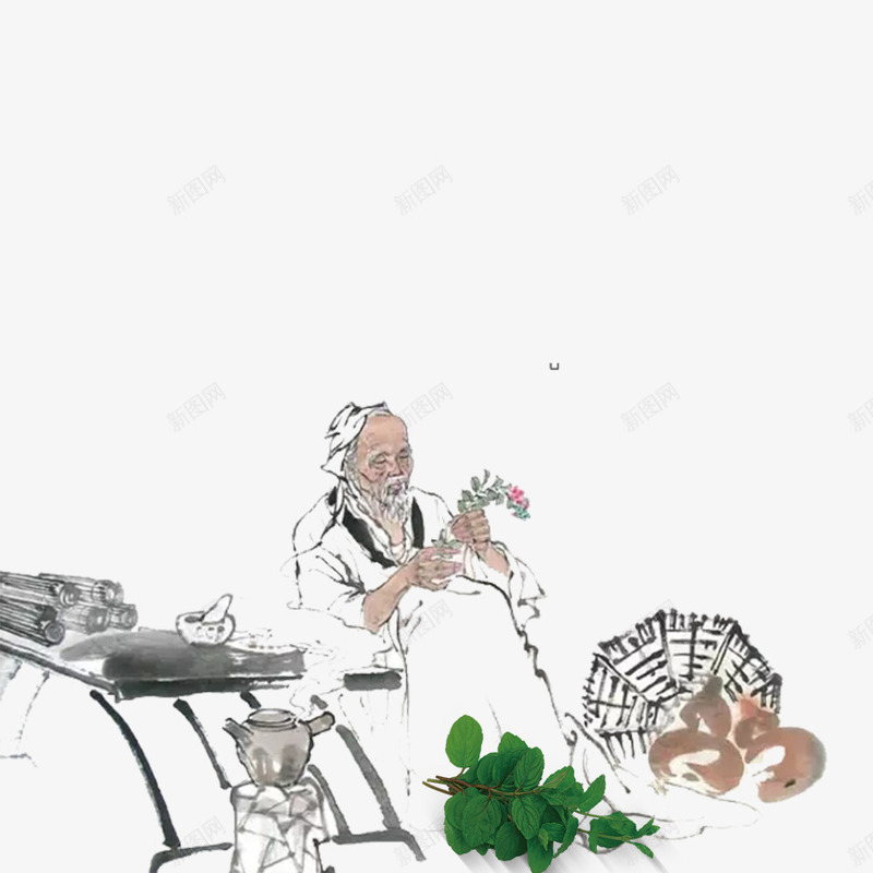 李时珍png免抠素材_88icon https://88icon.com 中医 中草药 传统中药 冬虫夏草 医疗 医疗护理 医者 医药 古人看病 古代医生 望闻问切 药 药材