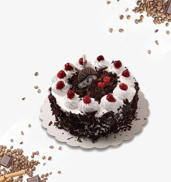 精油图片精美巧克力奶油蛋糕装饰高清图片