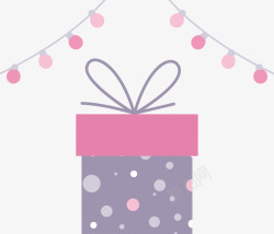 紫色礼物盒子矢量图素材