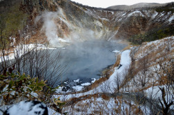 札幌大汤沼全景素材