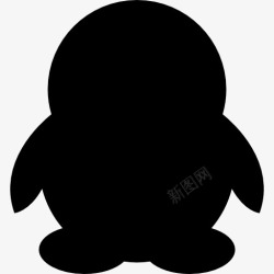 企鹅动物QQ企鹅形状图标高清图片