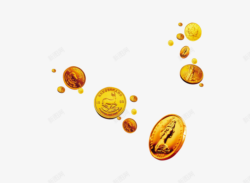 金币钱雨png免抠素材_88icon https://88icon.com 经济 美元 金币 金融 钱雨