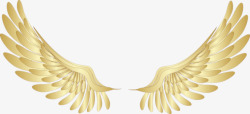 一对金色天使翅膀图素材