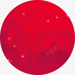 红色球体上星光双11素材