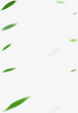 绿色模煳叶子绿叶叶子模糊漂浮高清图片