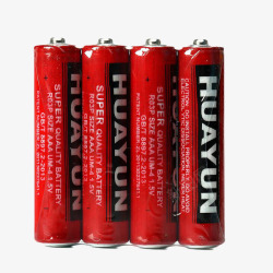 红色常见七号电池素材
