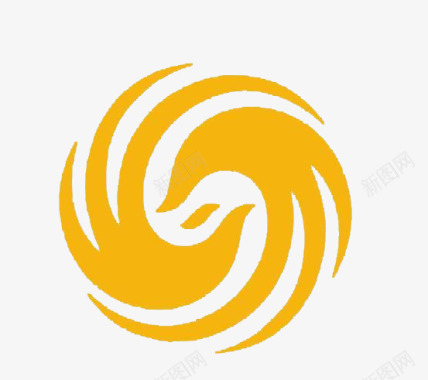 黄色星星图案黄色飞鸟图案logo图标图标