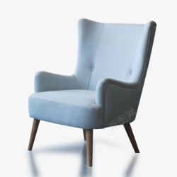 创意合成椅子效果蓝色家居素材