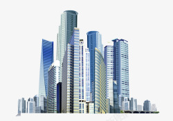 建筑群素材城市高楼大厦建筑群实景高清图片