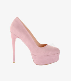 粉红色女性包增厚增高头高跟鞋实素材