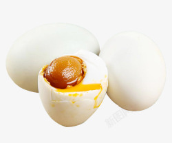 熟鸭蛋美味沙咸蛋微距特写高清图片