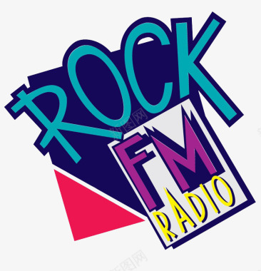 logo教学涂鸦FM收音RADIO图标图标