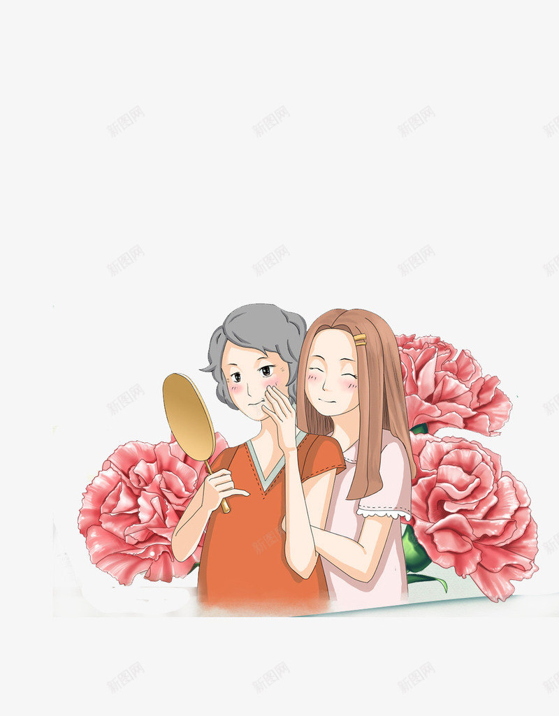 韩国卡通母亲节图案母女人物png免抠素材_88icon https://88icon.com 手绘人物 母与女 母亲节 母女人物 韩国卡通