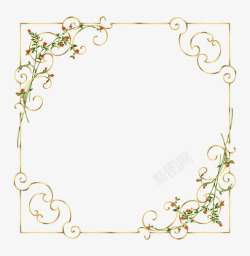 典雅花朵花草典雅边框高清图片