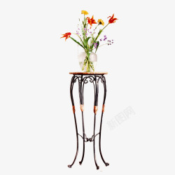 桌子装饰装饰品花架小桌子高清图片