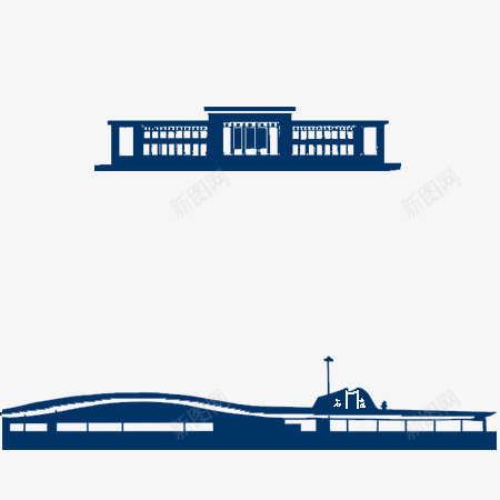 石家庄地标建筑剪影01png免抠素材_88icon https://88icon.com 剪影 地标建筑 建筑蓝图 河北省博物馆 石家庄正定机场