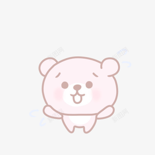粉色小熊png免抠素材_88icon https://88icon.com 卡通 小熊 粉色 素材